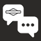 Two chat bubble icons. One on the right with three dots in the middle. One on the left behind the other with the Briggs & Stratton logo.