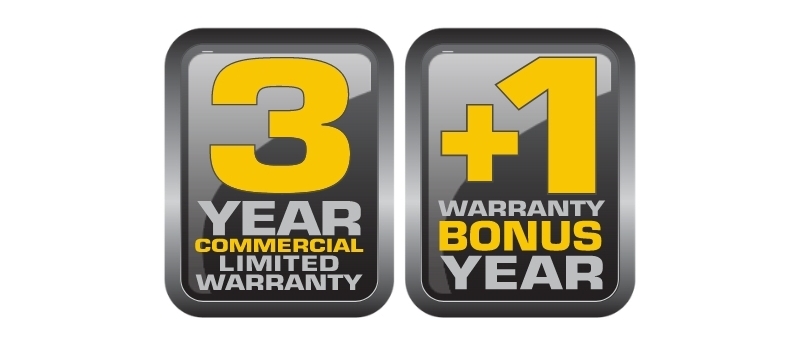 3 + 1 year warranty