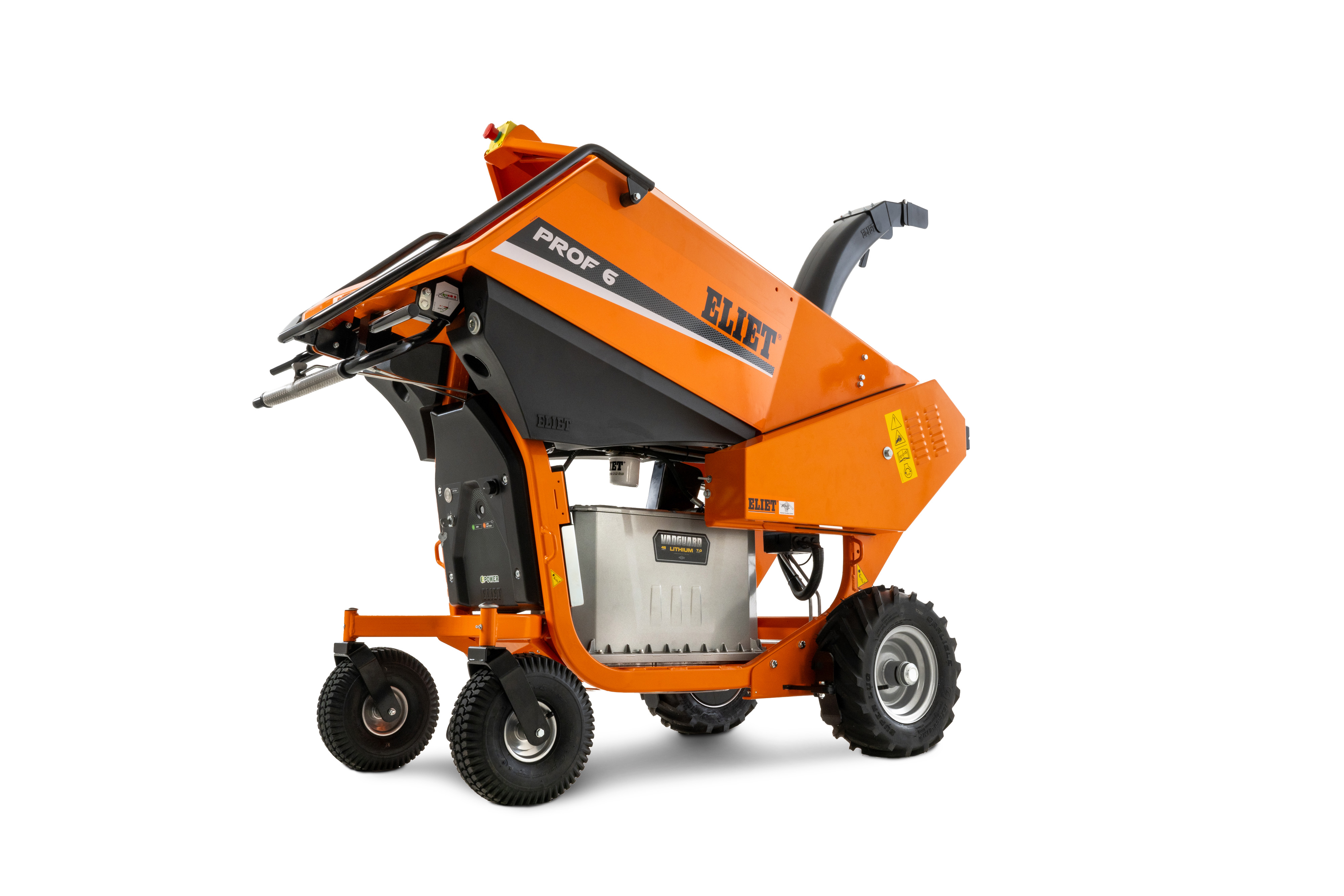Eliet shredder powered by Vanguard battery