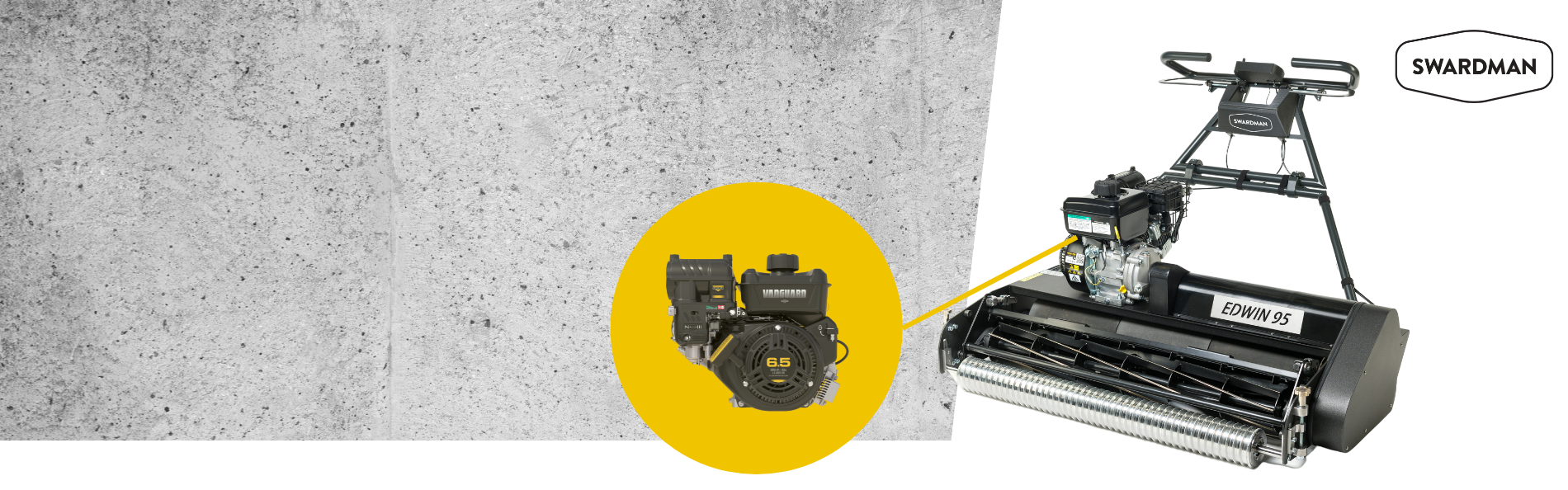 Swardman reel lawn mower - the power of width