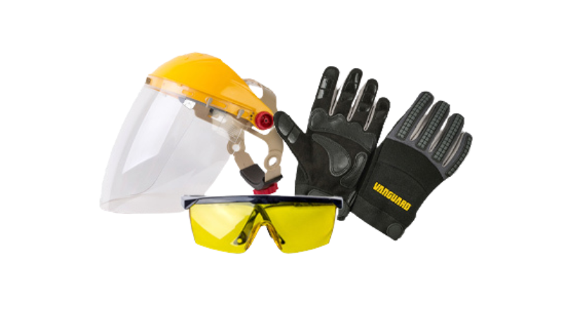 safety goggles and gloves