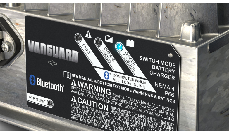 Battery charger feature clear communication with LED lights