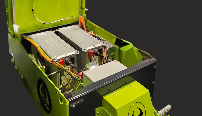 Wolff ride on floor stripper powered by Vanguard battery 48v 5kwh