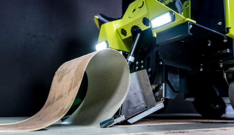 Wolff ride on floor stripper powered by Vanguard battery 48v 5kwh