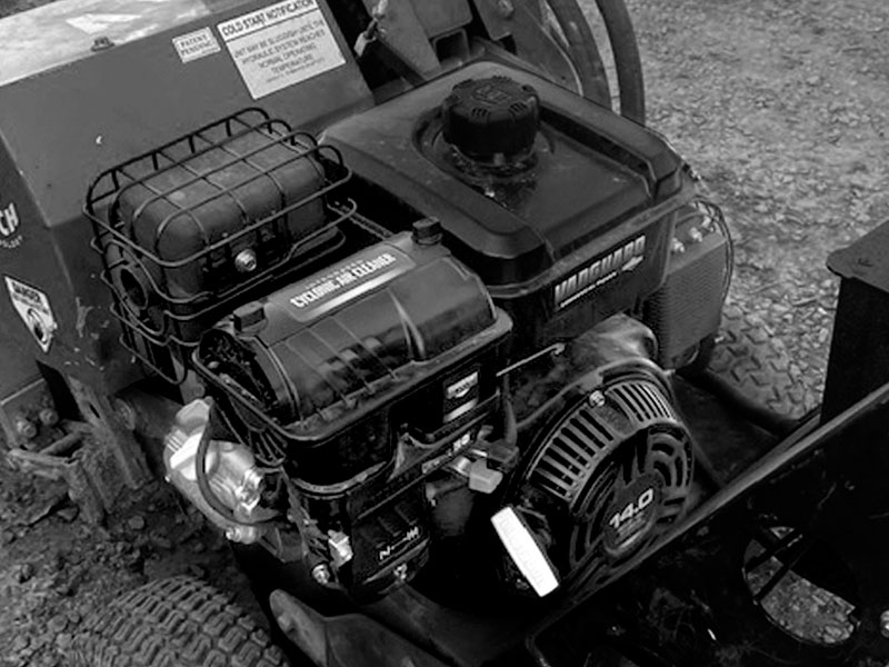 Greg Ward repowered a Billy Goat Aerator w/ a Vanguard 400